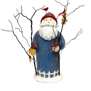 Department 56 Belsnickle Santa Figurine Vintage Glittery Blue/Red/White GUC